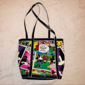 Vintage Disney Mickey/Minnie Cartoon Tote Purse